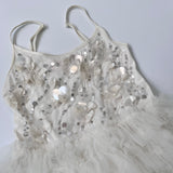 Tutu Du Monde White Tulle Embellished Dress: 8-9 Years