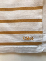 Chloé Mustard And White Stripe Cotton Dress: 8 Years