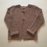 La Coqueta Dusty Pink Marl Wool Mix Cardigan With Leather Buttons: 6 Years