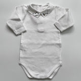 Bonpoint Bodysuit With Embroidered Collar: 3 Months & 6 Months