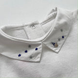 Bonpoint Bodysuit With Embroidered Collar: 3 Months & 6 Months