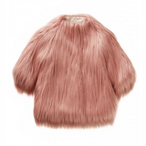 Il Gufo Pink Faux Fur Coat