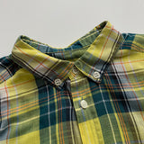 Bonpoint Yellow Check Cotton Short Sleeve Shirt: 10 Years
