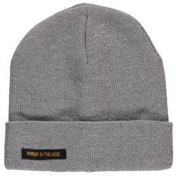 Finger In The Nose Grey Beanie Hat (Brand New)