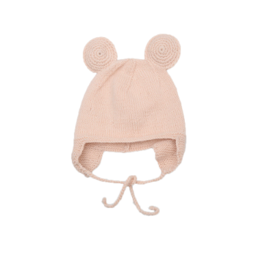 Shirley Bredal 100% Merino Wool Pale Pink Mouse Hat