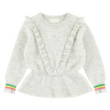 Simple Kids Grey Jumper With Frill Detail: 6 Years