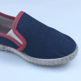 Rivieras For Bonpoint Blue and Red Canvas Slip On Shoes: Size EU 27