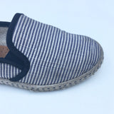 Rivieras for Bonpoint Stripe Slip On Canvas Shoes: Size EU 28