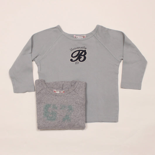 Bonpoint Boys Long-Sleeve Cotton T-Shirt Set: 2 Years