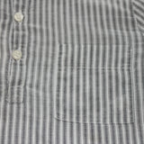Bonpoint Stripe Collarless Cotton Shirt