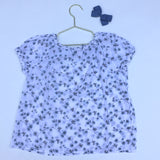 Bonpoint Blue And White Floral Gauzy Blouse: 2 Years & 4 Years