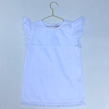 C de C White Cotton Top with Pom Pom Detail: 8 Years