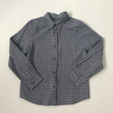 Bonpoint Navy And White Check Cotton Shirt: 8 Years