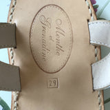 Menthe Et Grenadine White Sandals: Size EU 29 (Brand New)