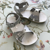 Saltwater Sunsan Sweetheart Silver sandals preloved secondhand used